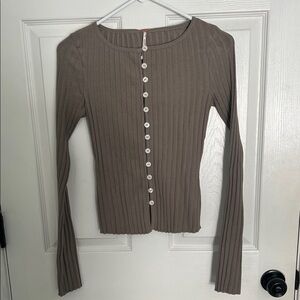 Free People Tilly Long Sleeve Top in Fallen Rock Color